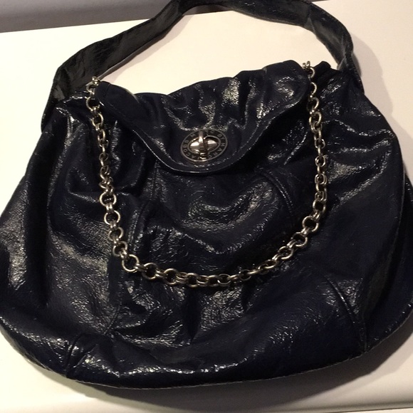 Marc by Marc Jacobs navy patent leather bag purse - Picture 2 of 8
